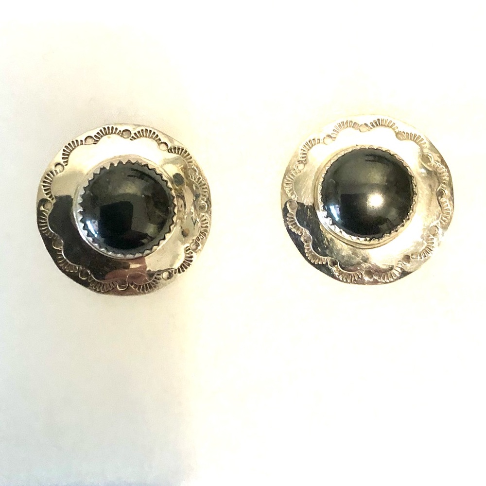 Hematite Navajo Earrings
